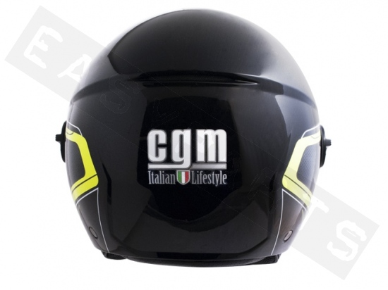 Helmet Demi Jet CGM 107G Rome Black (shaped visor)